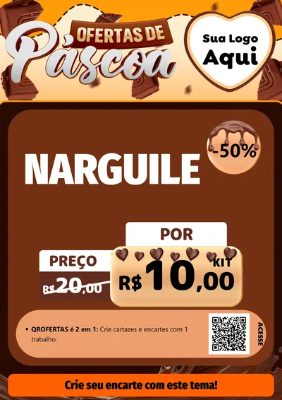 Modelo de Cartaz para Cartaz A4 Vertical com o tema Ofertas de Páscoa para Tabacaria