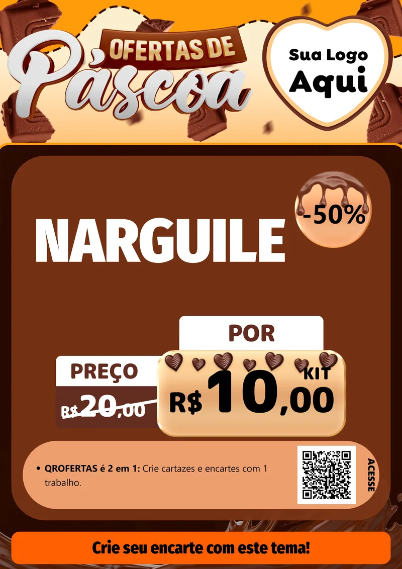 Modelo de Cartaz para Cartaz A4 Vertical com o tema Ofertas de Páscoa para Tabacaria