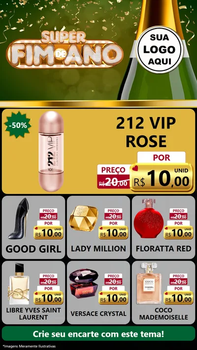 Modelo de Rede Social para Stories com o tema Super Fim de Ano para Perfumes