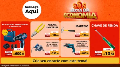 Modelo de TV para TV Horizontal com o tema Sexta da Economia para Maquinas e Ferramentas