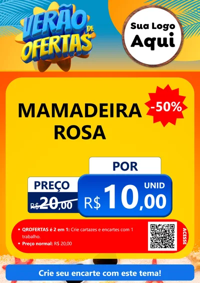 Modelo de Cartaz para Cartaz A4 Vertical com o tema Verão de Ofertas para Bebês