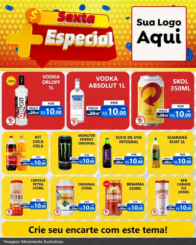 Modelo de Rede Social para Feed Instagram com o tema Sexta Mais Especial para Distribuidora de bebidas