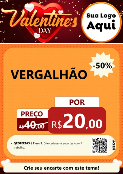 Modelo de Cartaz para Cartaz A4 Vertical com o tema Valentine's Day para Ferragens