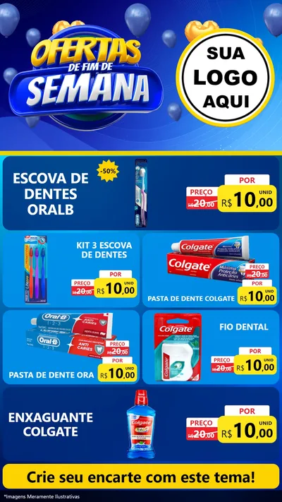 Modelo de TV para TV Vertical com o tema Ofertas de Fim de Semana para Higiene Pessoal