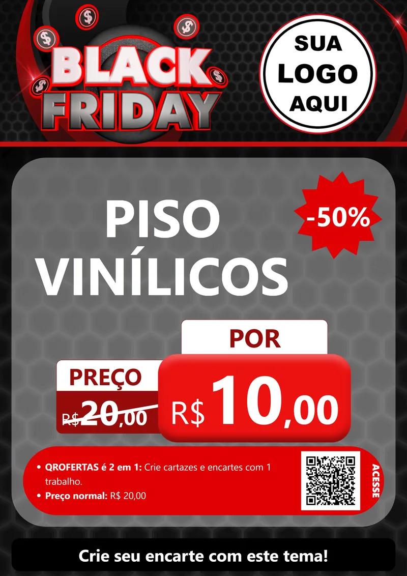 Modelo de Cartaz para Cartaz A4 Vertical com o tema Black Friday para Material para Construção