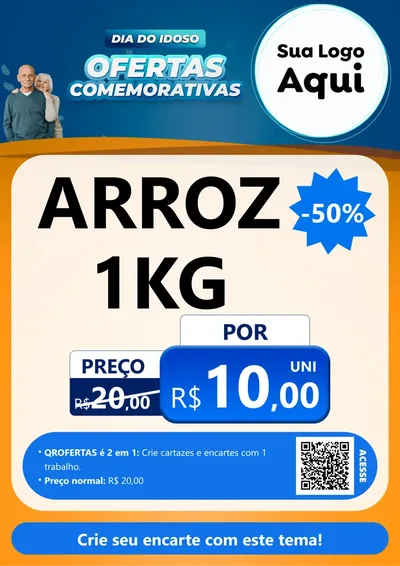 Modelo de Cartaz para Cartaz A4 Vertical com o tema Dia do Idoso