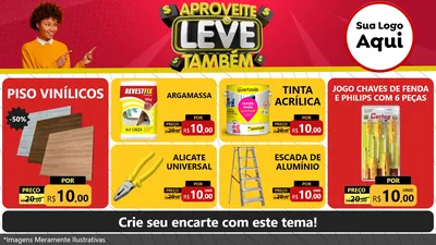 Modelo de TV para TV Horizontal com o tema Aproveite e Leve Também para Material para Construção