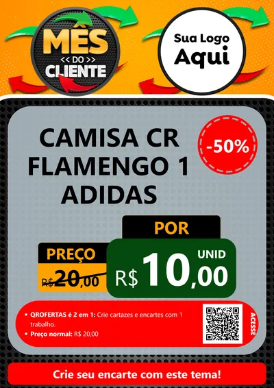 Modelo de Cartaz para Cartaz A4 Vertical com o tema Mês do Cliente para Roupas e acessórios