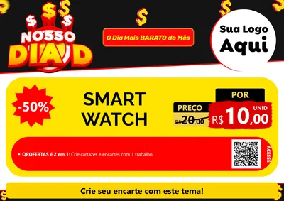Modelo de Cartaz para Cartaz A4 Horizontal com o tema Nosso Dia D para Informática