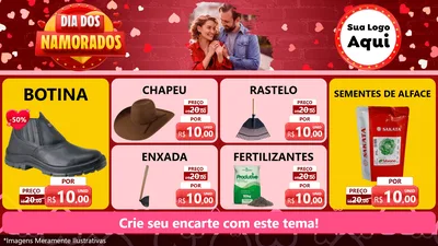 Modelo de TV para TV Horizontal com o tema Dia Dos Namorados para Agropecuária