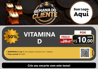 Modelo de Cartaz para Cartaz A4 Horizontal com o tema Semana do Cliente para Farmácia