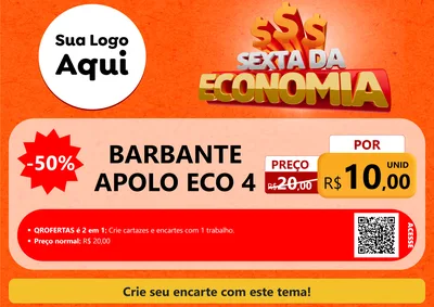 Modelo de Cartaz para Cartaz A4 Horizontal com o tema Sexta da Economia para Armarinho e Aviamentos