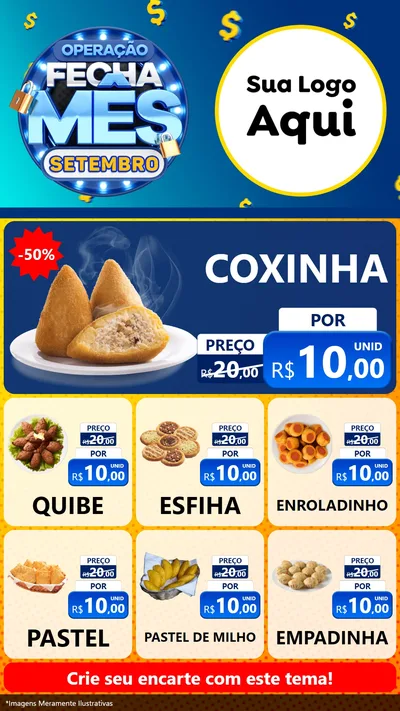 Modelo de Rede Social para Stories com o tema Operação Fecha Mês Setembro para Salgadaria
