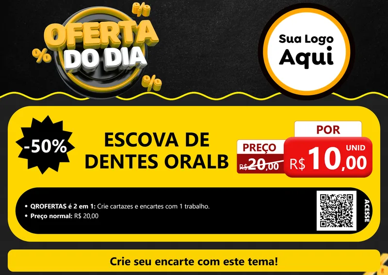 Modelo de Cartaz para Cartaz A4 Horizontal com o tema Oferta Do Dia para Higiene Pessoal