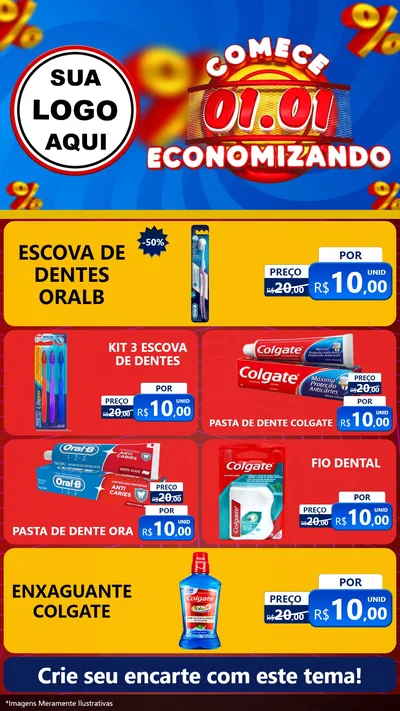 Modelo de TV para TV Vertical com o tema Comece 1º de Janeiro Economizando para Higiene Pessoal