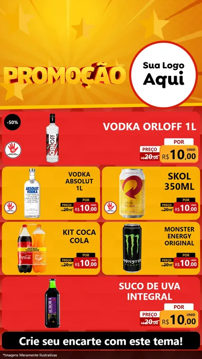 Modelo de TV para TV Vertical com o tema Promoção para Distribuidora de bebidas