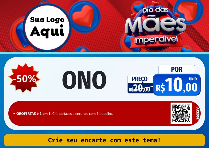 Modelo de Cartaz para Cartaz A4 Horizontal com o tema Dia Das Mães Imperdível para Óticas