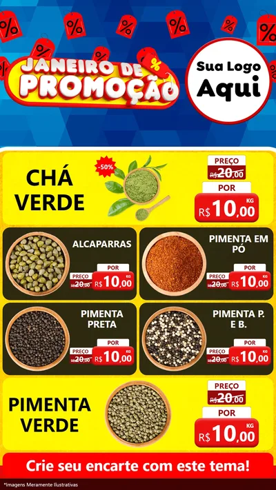 Modelo de TV para TV Vertical com o tema Janeiro de Promoção para Produtos Naturais