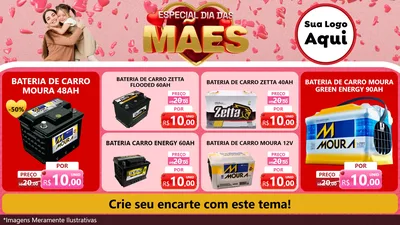 Modelo de TV para TV Horizontal com o tema Especial Dia Das Mães para Baterias Elétricas