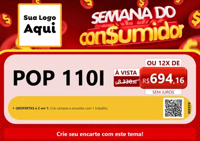 Modelo de Cartaz para Cartaz A4 Horizontal com o tema Semana do Consumidor para Concessionaria de Motos