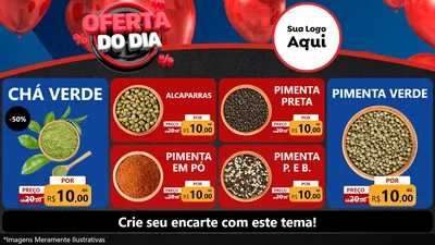 Modelo de TV para TV Horizontal com o tema Oferta do Dia para Produtos Naturais