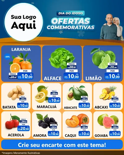 Modelo de Rede Social para Feed Instagram com o tema Dia do Idoso