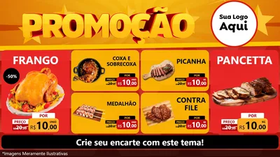 Modelo de TV para TV Horizontal com o tema Promoção para Assados