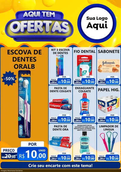 Modelo de Encarte para Encarte A4 Vertical com o tema Aqui Tem Ofertas para Higiene Pessoal