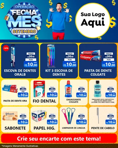 Modelo de Rede Social para Feed Instagram com o tema Operação Fecha Mês Setembro para Higiene Pessoal