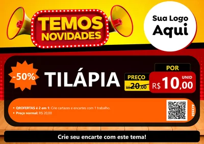 Modelo de Cartaz para Cartaz A4 Horizontal