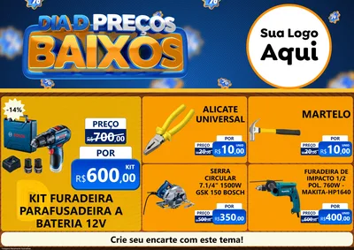 Modelo de Encarte para Encarte A4 Horizontal com o tema Dia D Preço Baixo para Maquinas e Ferramentas