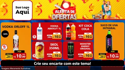 Modelo de TV para TV Horizontal com o tema Alerta de Ofertas para Distribuidora de bebidas
