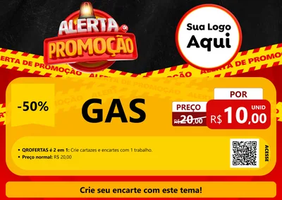 Modelo de Cartaz para Cartaz A4 Horizontal com o tema Alerta de Promoção para Água e gás