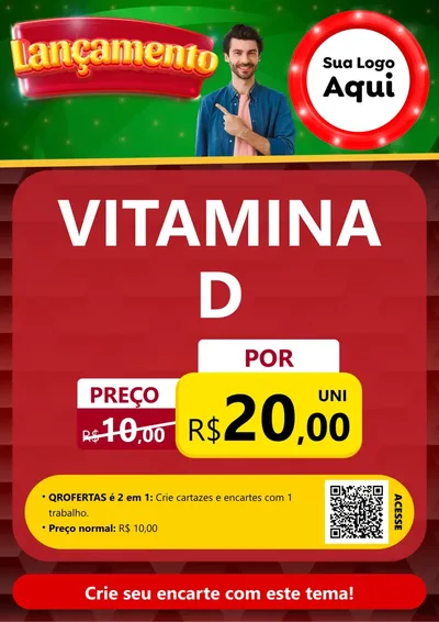 Modelo de Cartaz para Cartaz A4 Vertical com o tema Lançamento para Farmácia