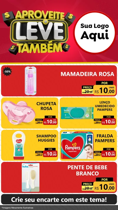 Modelo de TV para TV Vertical com o tema Aproveite e Leve Também para Bebês
