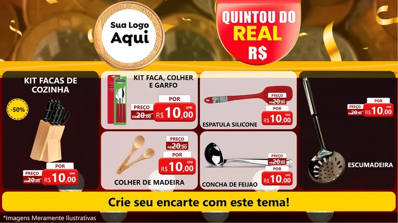 Modelo de TV para TV Horizontal com o tema Quintou do Real para Utilidades Domésticas