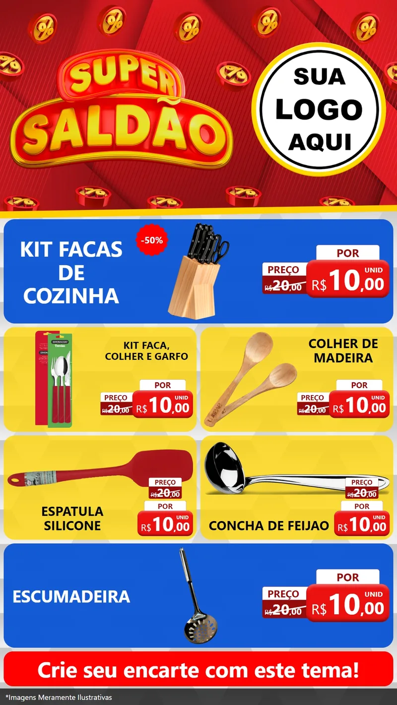 Modelo de TV para TV Vertical com o tema Super Saldão para Utilidades Domésticas