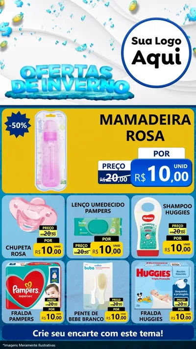 Modelo de Rede Social para Stories com o tema Ofertas de Inverno para Bebês