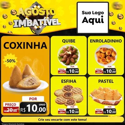 Modelo de Rede Social para Feed Facebook com o tema Agosto Imbatível para Salgadaria
