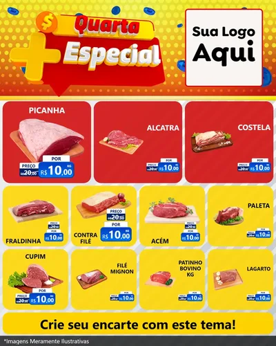 Modelo de Rede Social para Feed Instagram com o tema Quarta Mais Especial para Açougue