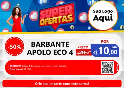 Modelo de Cartaz para Cartaz A4 Horizontal com o tema Super Ofertas para Armarinho e Aviamentos
