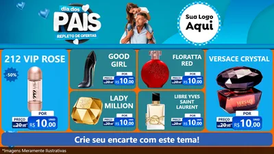 Modelo de TV para TV Horizontal com o tema Dia Dos Pais Repleto de Ofertas para Perfumes