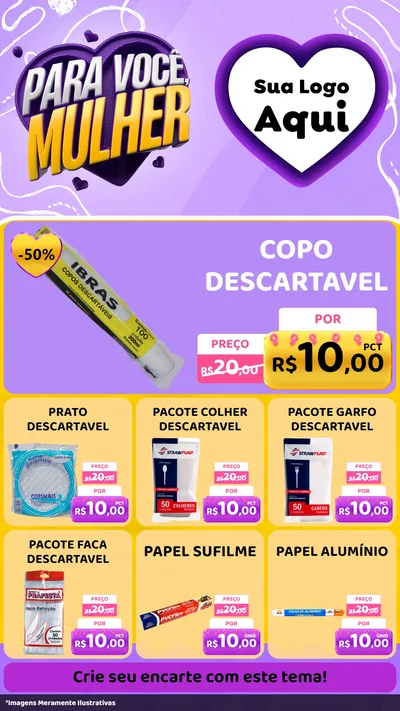 Modelo de Rede Social para Stories com o tema Para Você, Mulher para Embalagens