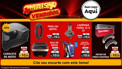 Modelo de TV para TV Horizontal com o tema Mais Vendidos para Moto peças