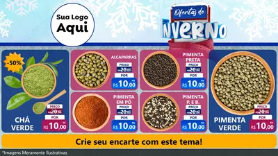Modelo de TV para TV Horizontal com o tema Ofertas de Inverno para Produtos Naturais