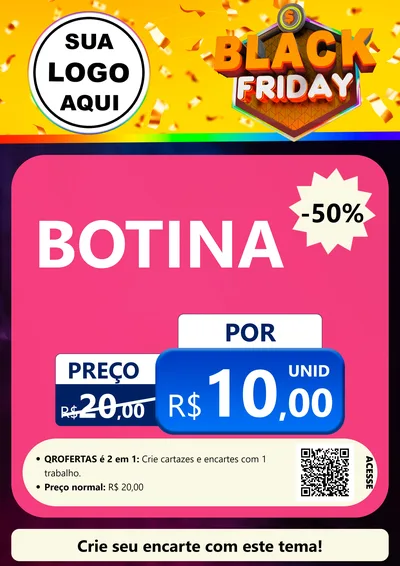 Modelo de Cartaz para Cartaz A4 Vertical com o tema Black Friday para Agropecuária