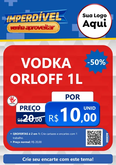 Modelo de Cartaz para Cartaz A4 Vertical com o tema Imperdível para Distribuidora de bebidas