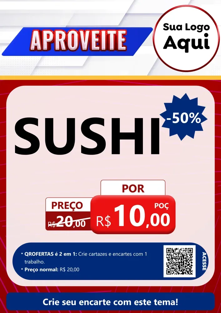 Modelo de Cartaz para Cartaz A4 Vertical com o tema Aproveite para Comida japonesa