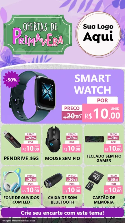 Modelo de Rede Social para Stories com o tema Ofertas de Primavera para Informática