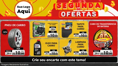 Modelo de TV para TV Horizontal com o tema Segunda de Ofertas para Auto peças